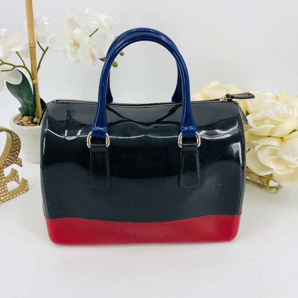 Authentic Furla Large Candy Jelly Satchel Handbag - Picture 4 of 8